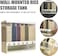 6-Grids Wall-Mounted Dry Food Dispenser &ndash; Large Capacity Rice &amp; Grain Storage Tank, Moisture-Proof Cereal Organizer, Press-to-Dispense Kitchen Storage Box