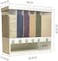 6-Grids Wall-Mounted Dry Food Dispenser &ndash; Large Capacity Rice &amp; Grain Storage Tank, Moisture-Proof Cereal Organizer, Press-to-Dispense Kitchen Storage Box