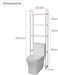 3-Tier Over-the-Toilet Rack, Stainless Steel Bathroom Shelf, 30kg Capacity Space-Saving Storage Organizer