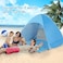 Beach Tent Easy Pop Up - 2-3 Person Portable Sun Shade Shelter, UV Protection &amp; Windproof Canopy, Lightweight Automatic Sunshade Cabana for Beach, Camping, Fishing with Carry Bag