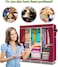 Portable Clothing Wardrobe,Fabric Wardrobe with Hanging Rail and Side Pockets, Foldable Closet for Bedroom
