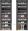 9-Tier Non-Woven Fabric Shoe Rack with Waterproof Cover, Heavy-Duty Shoe Storage Organizer for 27 Pairs, Large-Capacity Shoe Storage Organizer for Entryway, Dormitory, Office &amp; Hallway- 60x30x155cm