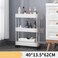 3-Tier Rolling Storage Cart &ndash; Slim Slide-Out Organizer for Bathroom, Kitchen, Laundry &amp; Narrow Spaces,White