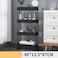 4-Tier Rolling Storage Cart &ndash; Slim Slide-Out Organizer for Bathroom, Kitchen, Laundry &amp; Narrow Spaces,Black