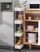 4-Tier Rolling Storage Cart &ndash; Slim Slide-Out Organizer for Bathroom, Kitchen, Laundry &amp; Narrow Spaces,Black