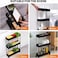 4-Tier Rolling Storage Cart &ndash; Slim Slide-Out Organizer for Bathroom, Kitchen, Laundry &amp; Narrow Spaces,Black
