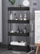 4-Tier Rolling Storage Cart &ndash; Slim Slide-Out Organizer for Bathroom, Kitchen, Laundry &amp; Narrow Spaces,Black