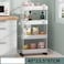 4-Tier Rolling Storage Cart &ndash; Slim Slide-Out Organizer for Bathroom, Kitchen, Laundry &amp; Narrow Spaces,White