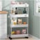 4-Tier Rolling Storage Cart &ndash; Slim Slide-Out Organizer for Bathroom, Kitchen, Laundry &amp; Narrow Spaces,White