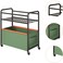 Double Layer Toy Chest with Wheels Storage Bins,Sturdy Organizer Bin for Kids' Toys, Books &amp; Nursery &ndash; Rolling Chest for Playroom, Bedroom &amp; Kindergarten