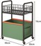 Double Layer Toy Chest with Wheels Storage Bins,Sturdy Organizer Bin for Kids' Toys, Books &amp; Nursery &ndash; Rolling Chest for Playroom, Bedroom &amp; Kindergarten
