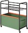 Double Layer Toy Chest with Wheels Storage Bins,Sturdy Organizer Bin for Kids' Toys, Books &amp; Nursery &ndash; Rolling Chest for Playroom, Bedroom &amp; Kindergarten