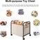 Toy Box Storage with Wheels,Toy Chest for Kids,Removable, Durable, and Portable Storage Container with Handles for Nursery, Playroom, Clothes, Blanket, Bedroom (Beige)