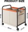Toy Box Storage with Wheels,Toy Chest for Kids,Removable, Durable, and Portable Storage Container with Handles for Nursery, Playroom, Clothes, Blanket, Bedroom (Beige)