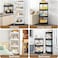 3-Tier Rolling Storage Cart,Corner Shelves， Multi-Purpose Organizer for Bathroom, Office &amp; Kitchen, Plastic Shower Caddy Organizer Shelf, Easy to Assemble &amp; Move,white