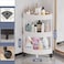 3-Tier Rolling Storage Cart,Corner Shelves， Multi-Purpose Organizer for Bathroom, Office &amp; Kitchen, Plastic Shower Caddy Organizer Shelf, Easy to Assemble &amp; Move,white