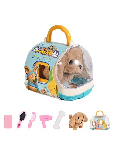 Interactive Electronic Dog &ndash; Walking, Barking &amp; Tail Wagging Plush Puppy Toy for Kids, Adorable Golden Retriever Style with Dog Cage &amp; Call Function &ndash; Perfect Birthday &amp; Holiday Gift