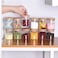 12-Piece Glass Jars with Wooden Lid Clear/Brown