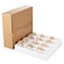 12-Piece Glass Jars with Wooden Lid Clear/Brown