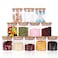 12-Piece Glass Jars with Wooden Lid Clear/Brown