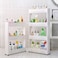 3-layer portable trolley storage rack white