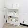 3-layer portable trolley storage rack white