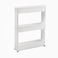 3-layer portable trolley storage rack white