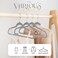 100-Piece Non-Slip Velvet Cloth Hanger Set Grey