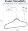 100-Piece Non-Slip Velvet Cloth Hanger Set Grey