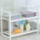 Under Sink Steel Shelf Extendable Storage Organizer White