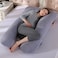Comfort Pregnancy Maternity Body Support-Nursing U Shape Pillow Velvet Grey