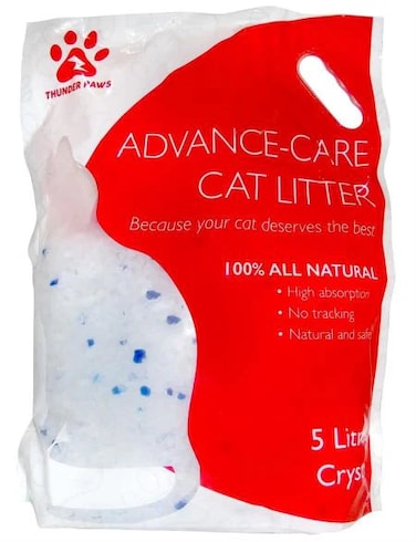 Thunder Paws Advance Care Non-Clumping Crystal Cat Litter 2.10 kg/5 liters-5L / Unscented
