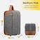 Vorspack Toiletry Bag Hanging Dopp Kit for Men Water Resistant Canvas Shaving Bag with Large Capacity for Travel - Light Grey