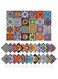 24Pcs Tile Stickers Wall Decor Bathroom Kitchen Wall Sticker Waterproof PVC Decoration Stickers - 2D Sticker with Retro Design in Mosaic Style (4 x 4 Inch)