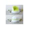 Inflatable Lounge Chair, Indoor Portable Sofa with Backrest, White and Lime Green
