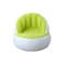 Inflatable Lounge Chair, Indoor Portable Sofa with Backrest, White and Lime Green