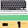 EU/UK Layout Frencch (AZERTY) Language Silicone Keyboard Cover Skin For MacBook Air 13" 2020 With Touch ID Model:- A2179/A2337 M1 Chip, Keyboard Accessories" Black