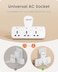 LENCENT Multi Plug Extension Socket, 3 Way Electrical Outlet Extender, Wall Charger, Universal Plug Adapter, Charging Station for Home, Office, Kitchen, Individually Switched
