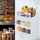 Multi-Layer Spice Rack Organizer with Drawer, Large Capacity Seasoning Storage Shelf with Bottles, Jars &amp; Pull-Out Tray, Countertop Kitchen Organizer for Spices, Sauces, Condiments, and Herbs