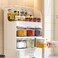 Multi-Layer Spice Rack Organizer with Drawer, Large Capacity Seasoning Storage Shelf with Bottles, Jars &amp; Pull-Out Tray, Countertop Kitchen Organizer for Spices, Sauces, Condiments, and Herbs
