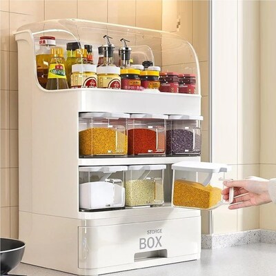 Buy Multi-Layer Spice Rack Organizer with Drawer, Large Capacity