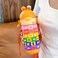 Twisoo Stainless Steel Kids Math Learning Water Bottle with Straw &amp; Strap Double Wall Vacuum Insulated Educational, Fun and Learning Water Bottle for Kids, Girls and Boys Leak Proof 430ml (Orange)
