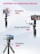 ULANZI MA09 Extendable Phone Tripod 71 Selfie Stick Phone Vlog Tripod Stand Quadrapod with All in 1 Phone Clip Travel Tripod Phone Holder with Rechargeable Remote
