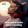 QCY H3 ANC Active Noise Cancelling Headphones, Wireless Bluetooth 5.4 Over-Ear Headphones, Hi-Res Audio, Deep Bass, Multipoint Connection, 60H Playtime, Custom EQ via App(Black)