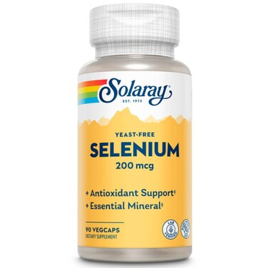 Solaray Selenium 200 mcg VegCapsules For Immune Support &amp; Thyroid Function 90's
