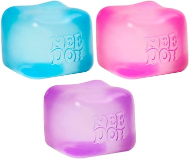 3PCS Nee Doh Nice Cube Squishy Sensory Toy &ndash; Super Solid Stress Relief Fidget Cube for Anxiety, Focus &amp; Relaxation