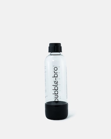 bubblebro 1L BPA-Free Bottle - for use with bubblebro Origin Sparkling Water Maker (Black)