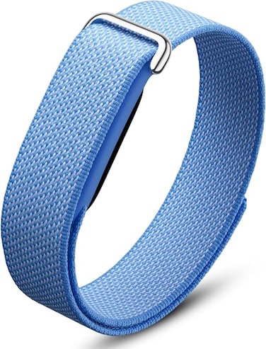 Google Fitbit Air Woven Nylon Loop Replacement Band, Stretchy Breathable Sport Strap, Adjustable Elastic Replacement Wristband with Metal Buckle for Men Women