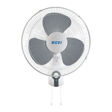 MODI 16-Inch Wall Mounted Fan &ndash; Quiet Operation Oscillating Fan with 3-Speed Settings, Adjustable Tilt &amp; High-Performance Motor   Space-Saving Cooling for Home, Office, and Bedroom (White)