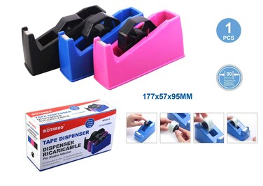 MOTARRO Tape Dispenser MT001-8, Heavy-Duty Desktop Tape Cutter for Office, School &amp; Home &ndash; Non-Slip Base, Easy Tape Loading &amp; Smooth Cutting Blade